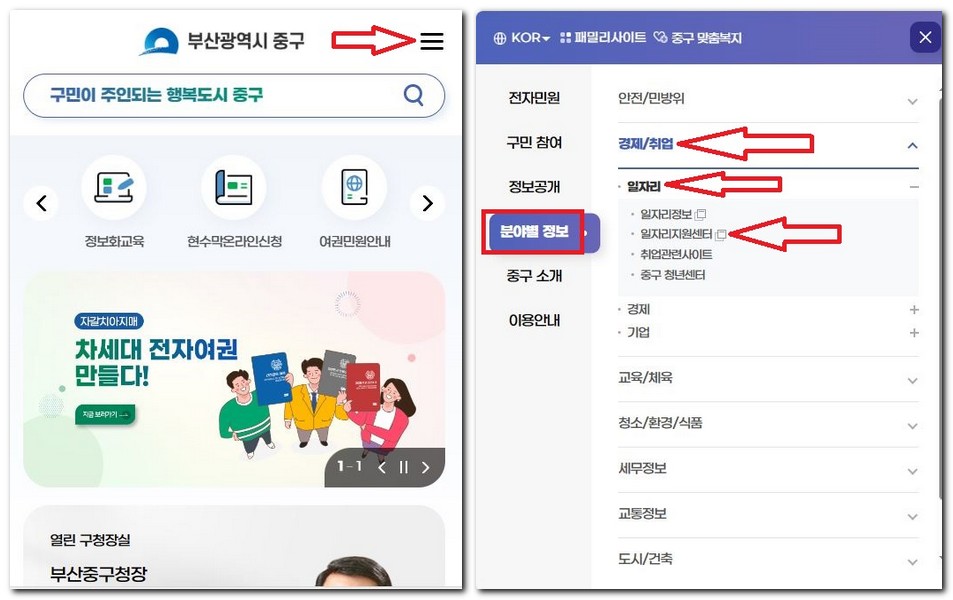 부산 중구 시니어클럽 노인일자리 공공근로 지원센터 구하는 법