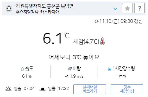 위 그림은 사진 입니다. 아래 본문 내용에서 날씨 상황을 정확히 알 수 있습니다.